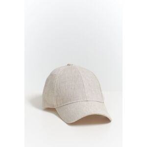 Gina Tricot - Linen cap - kasketter- Beige - ONESIZE - Female  Female Beige