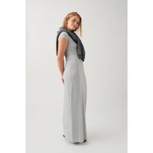 Gina Tricot - Maxi t-shirt dress - lange kjoler- Grey - XS - Female  Female Grey