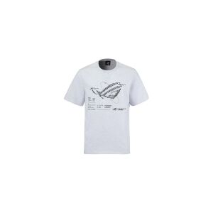 ASUS ROG PixelVerse, T-shirt, Voksen, Unisex, Grå, L, SML