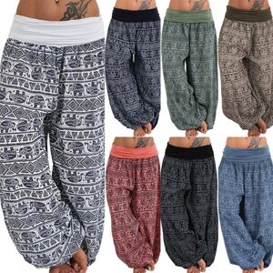 Dam Baggy Harem Byxor Leggings Hippie Yoga Byxor red S