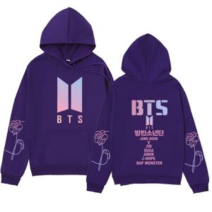 Bts unisex hættetrøje Casual hættetrøje Cosplay Jacket Top Purple L