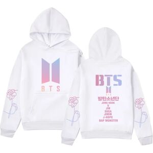 Bts unisex hættetrøje Casual hættetrøje Cosplay Jacket Top White S