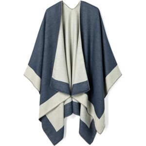 Dame sjal wrap Poncho sjal Cape med åben front til kvinder, cardigan sweater tæppe til forår efterår vinter