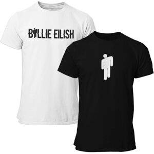 Highstreet 2 t-shirts med Billie Eilish print - sort/hvid T-shirt 152