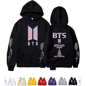 Bts Unisex hættetrøje Casual hættetrøje Cosplay jakke top black 3XL