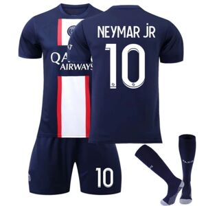 Fodboldsæt Fodboldtrøje Trænings-T-shirt Neymar Blue/White 24（8-9Years）