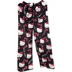 Tegnefilm HelloKitty flannel pyjamas Plys og tyk isolering pyjamas til kvinder - Black - Pink L