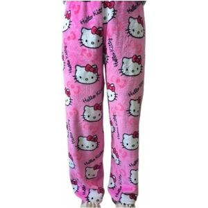 Tegnefilm HelloKitty flannel pyjamas Plys og tyk isolering pyjamas til kvinder - Pink XXL