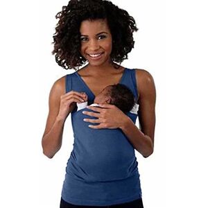 Baby linned kænguru T-shirt med stor lomme - Blue Women XL