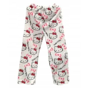 Tegnefilm HelloKitty flannel pyjamas plys og tyk isolering pyjamas til kvinder - hvid White L