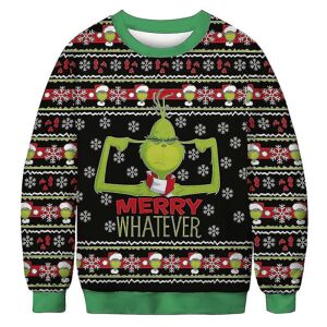 FMYSJ 2023 Funny 3d Print sweater Mænd Kvinder Jule Sweatere Jumpere Overdele Holiday Party Pullover Hættetrøje Sweatshirt (FMY) L