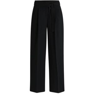 Boss Relaxed-fit trousers in crease-resistant Japanese crepe