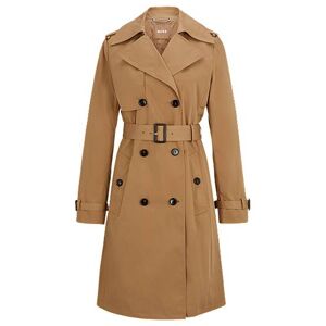 Boss Regular-fit trench coat with buckled belt