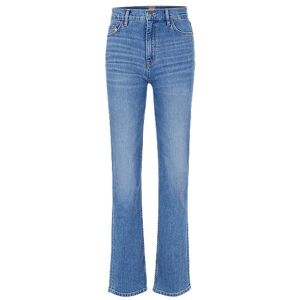 Boss High-waisted jeans in blue comfort-stretch denim