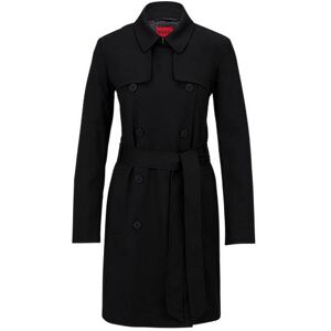 HUGO Stretch-cotton trench coat with double-breasted closure