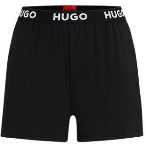 HUGO Stretch-jersey pyjama shorts with logo waistband