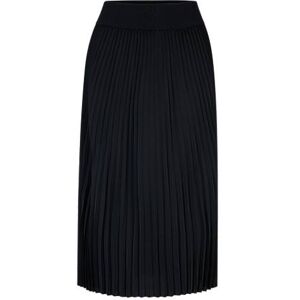 HUGO Plissé pleated midi skirt with stacked-logo waistband