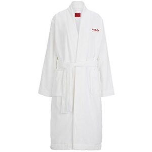 HUGO Cotton-terry dressing gown with embroidered logo