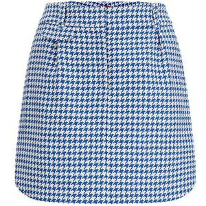 HUGO Houndstooth mini skirt in a cotton blend