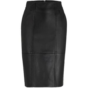 Boss Seam-detail pencil skirt in lamb leather