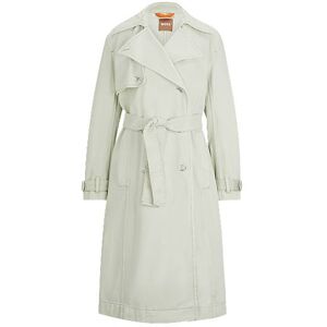 Boss Oversized-fit trench coat in water-repellent cotton