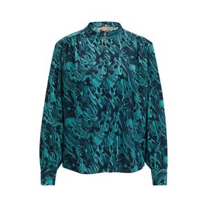 Boss Regular-fit blouse in digitally printed silk