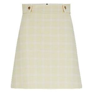 Boss A-line skirt in Italian checked fabric