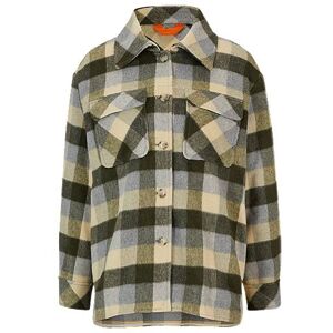 Boss Relaxed-fit jacket in checked fabric with patch pockets