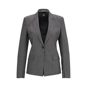 Boss Slim-fit jacket in Italian virgin-wool sharkskin
