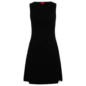 HUGO Fit-and-flare sleeveless dress with seam details