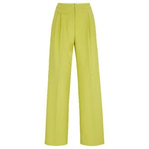 HUGO Relaxed-fit trousers in stretch fabric with front pleats