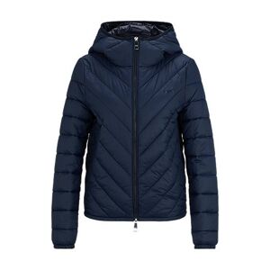 Boss Water-repellent quilted jacket with logo-trimmed hood