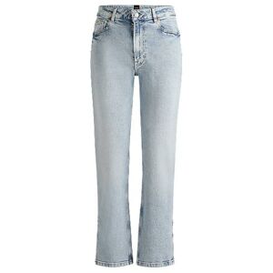 Boss Regular-fit jeans in light-blue stretch denim
