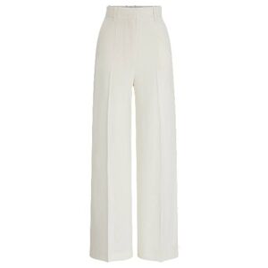 Boss High-waisted relaxed-fit trousers with wide leg