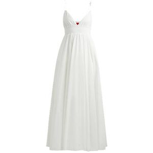 HUGO Cotton-voile maxi dress with smocking and double straps