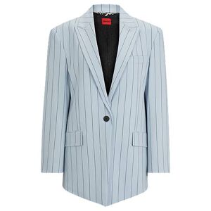 HUGO Oversized-fit jacket in pinstriped stretch fabric
