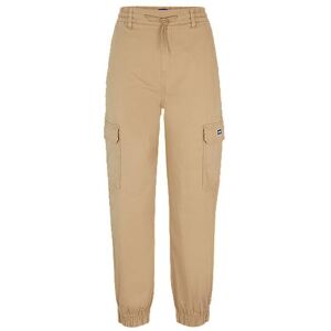 HUGO Relaxed-fit cargo trousers in stretch cotton