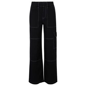 HUGO Relaxed-fit cargo trousers in cotton