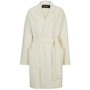 Boss Belted coat in virgin wool and cashmere