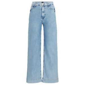 Boss Regular-fit high-waisted jeans in blue denim