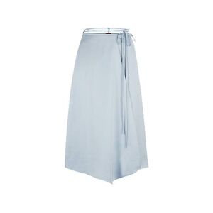 HUGO Tie-waist knee-length wrap skirt in satin