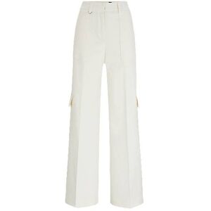 Boss Straight-fit trousers in a cotton blend