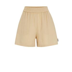 HUGO Linen-blend shorts with a wide leg
