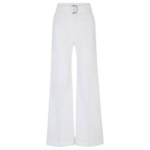 Boss Relaxed-fit trousers in a linen blend