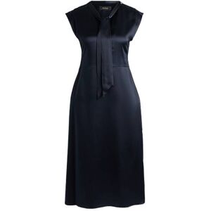 Boss Sleeveless silk dress with tie neckline