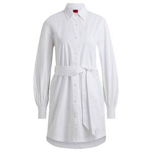 HUGO Relaxed-fit shirt dress in cotton twill