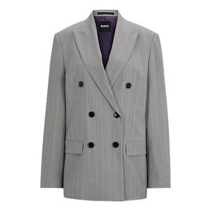 NAOMI x BOSS oversized-fit jacket in pinstripe virgin wool