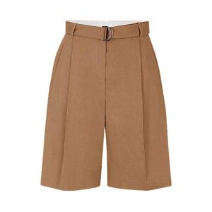Boss Relaxed-fit shorts in a stretch linen blend