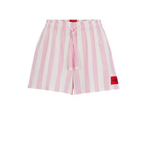 HUGO Patterned pyjama shorts with red logo label