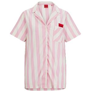 HUGO Patterned pyjama shirt with red logo label